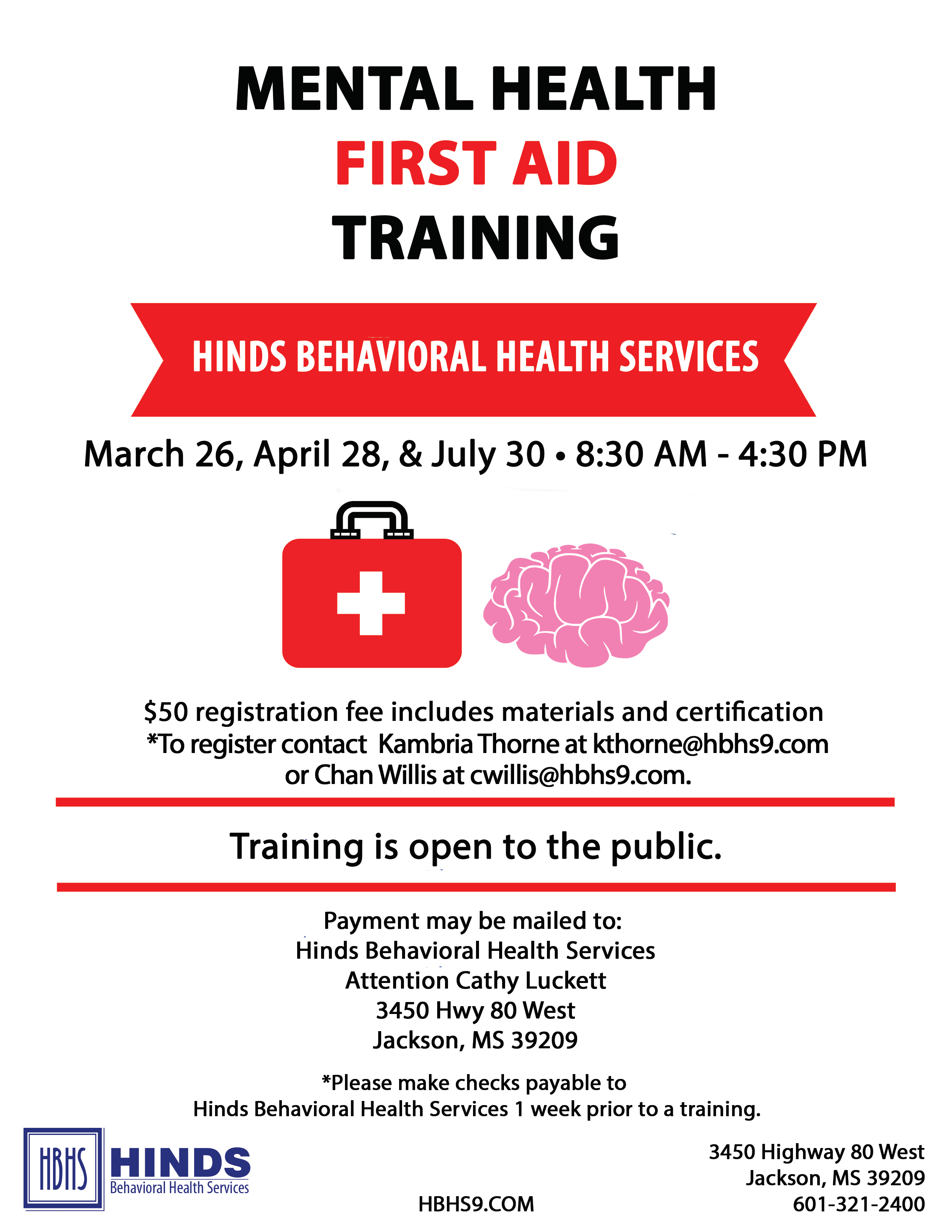 Mental Health First Aid Training Flyer Update 01 29 2020 Hinds